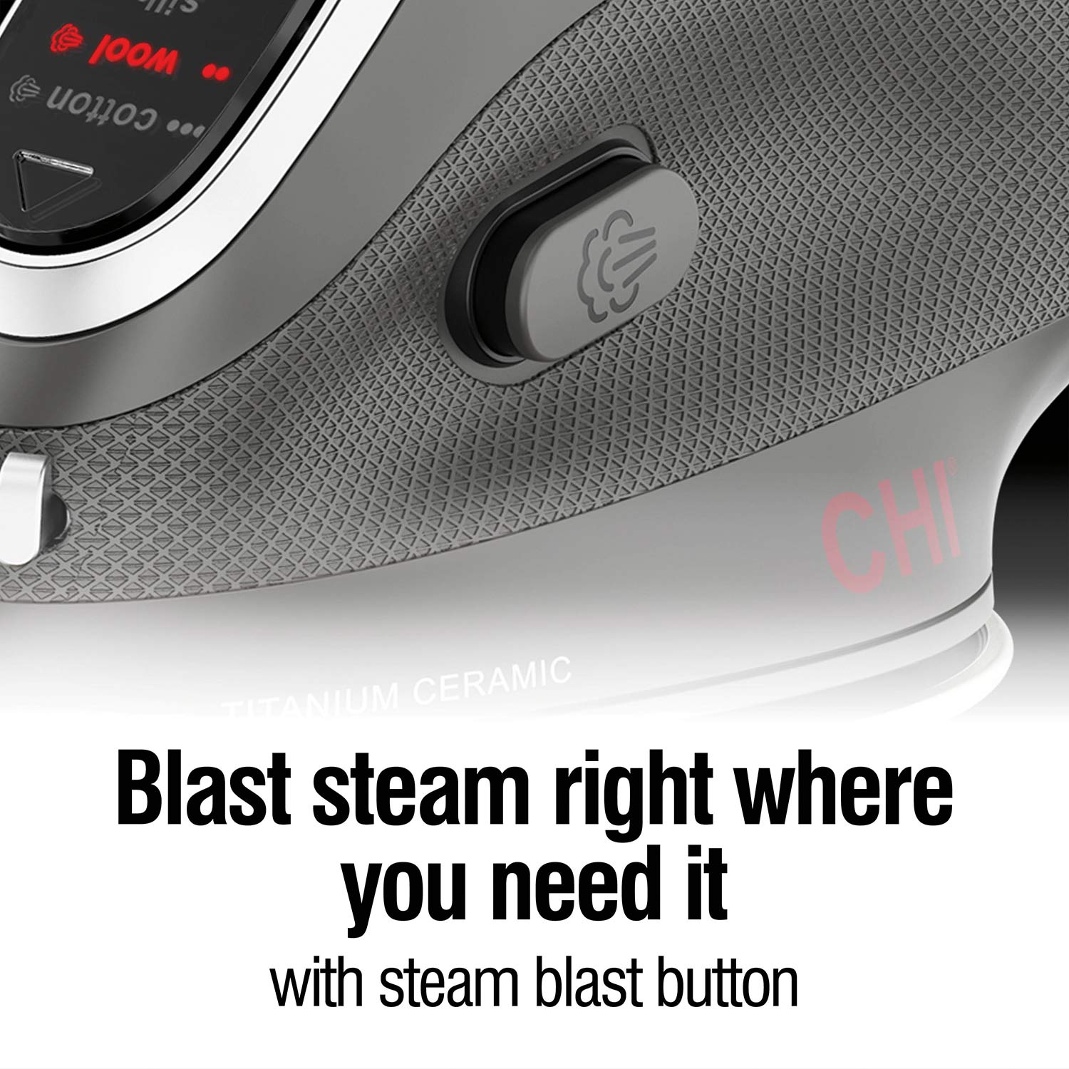 Blast steam right where you need it with steam blast button